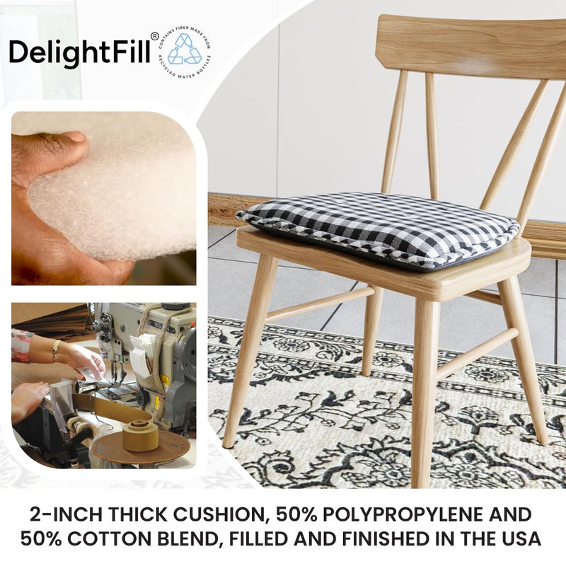 Klear Vu Non-Slip Chair Cushions, Assembled in USA, U-Shaped Skid-Proof Seat Pads for Dining Room, Kitchen, Office, 15"x16" - Image 3